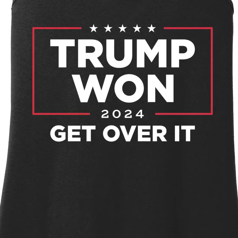 Trump Won Get Over It 2024 Trump President 47th Ladies Essential Tank