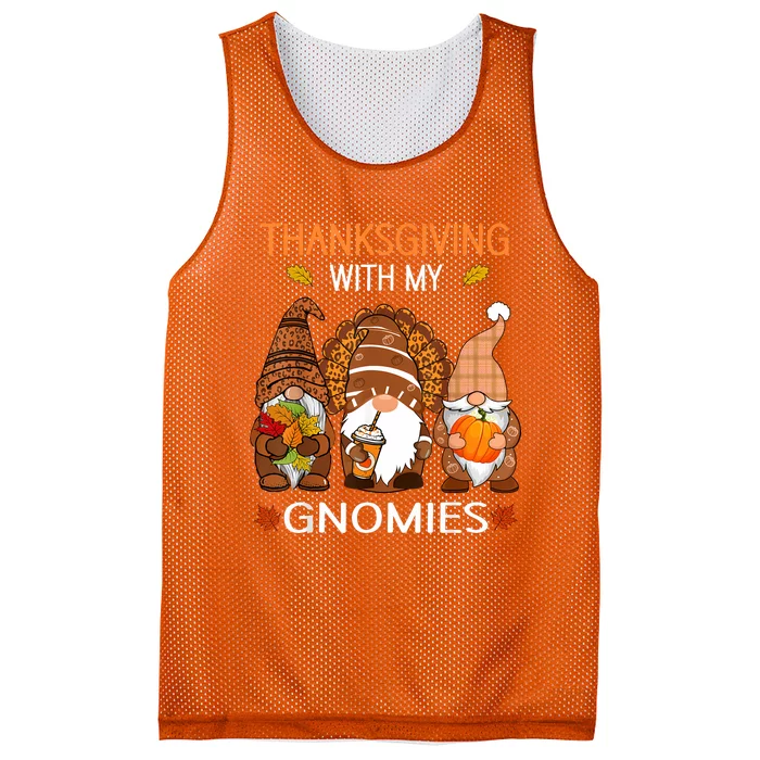 Thanksgiving Women Gnome Fall Leopard Turkey Mesh Reversible Basketball Jersey Tank