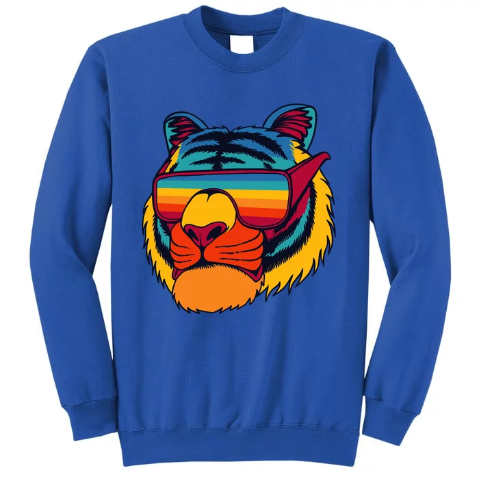 Tiger With Glasses Tall Sweatshirt