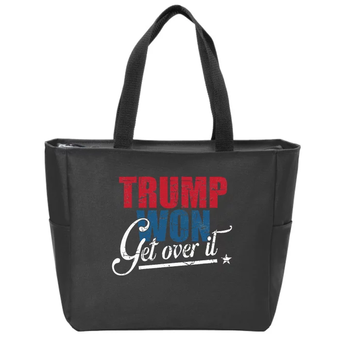 Trump Won Get Over It 2024 Election Inauguration Zip Tote Bag