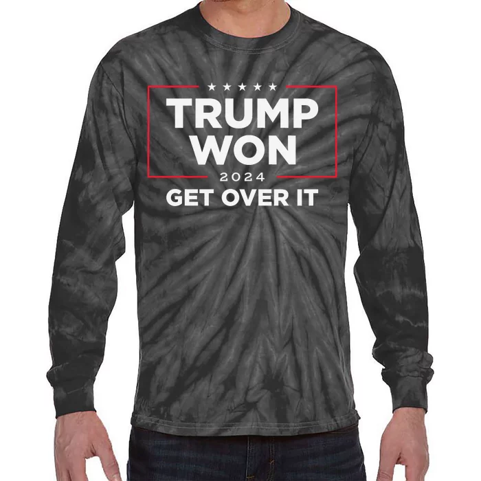 Trump Won Get Over It 2024 Tie-Dye Long Sleeve Shirt