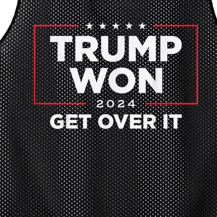 Trump Won Get Over It 2024 Mesh Reversible Basketball Jersey Tank