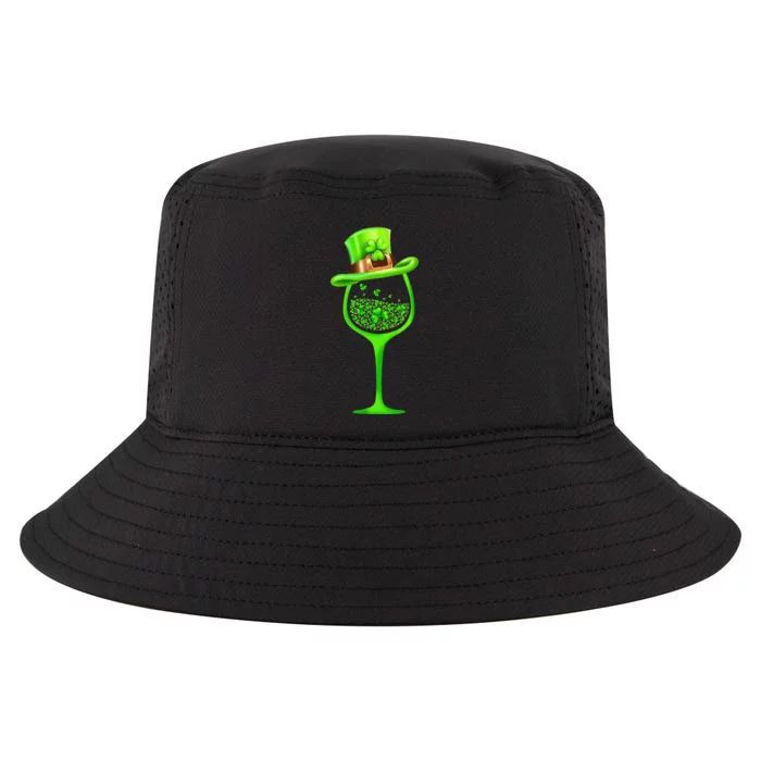 Three Wine Glasses Irish Shamrock St Patrick Day Cool Comfort Performance Bucket Hat