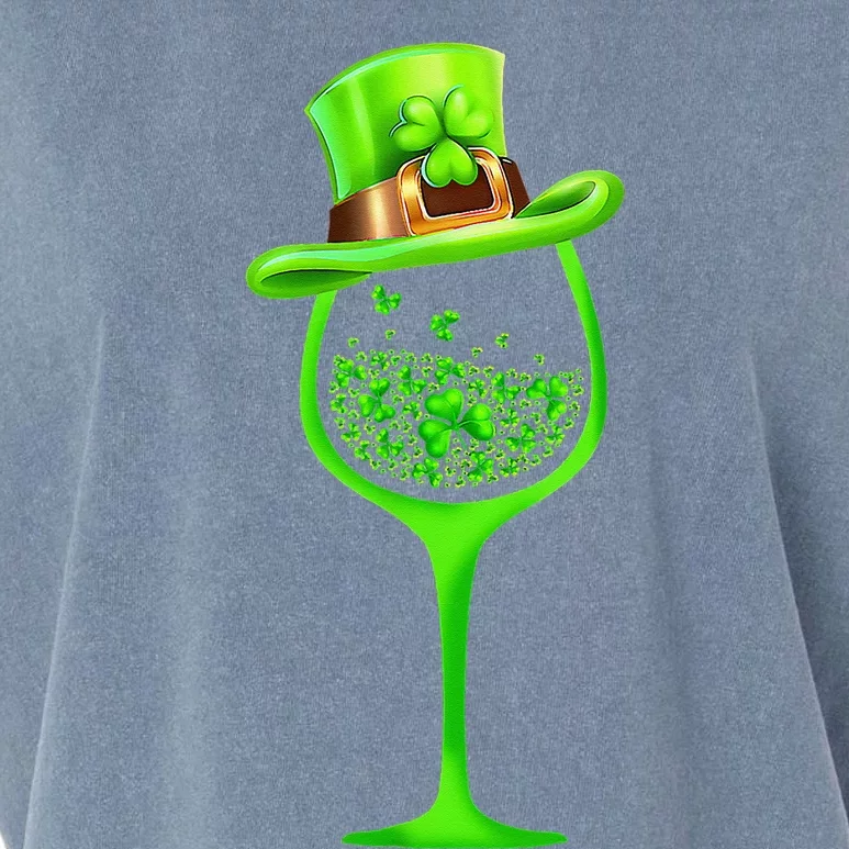 Three Wine Glasses Irish Shamrock St Patrick Day Garment-Dyed Women's Muscle Tee