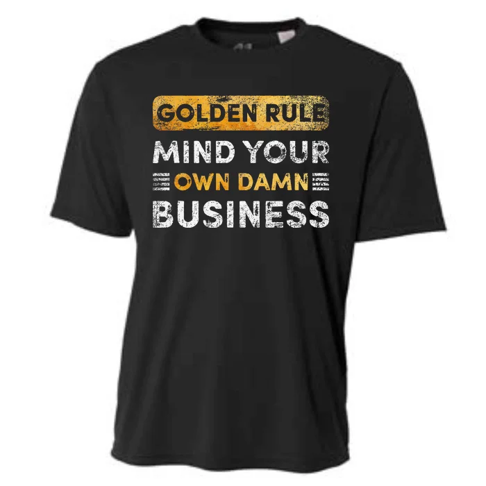 Tim Walz Golden Rule Mind Your Own Damn Business Gift Cooling Performance Crew T-Shirt