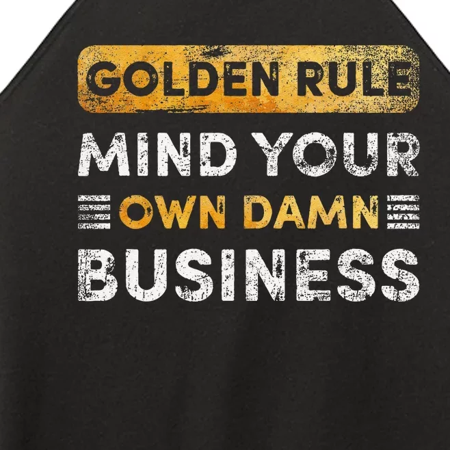 Tim Walz Golden Rule Mind Your Own Damn Business Gift Women’s Perfect Tri Rocker Tank