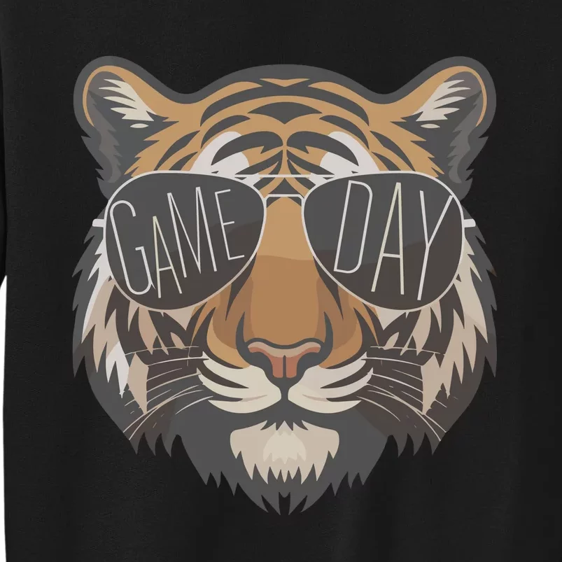 Tigers With Game Day Glasses Game Day Mascot Tall Sweatshirt