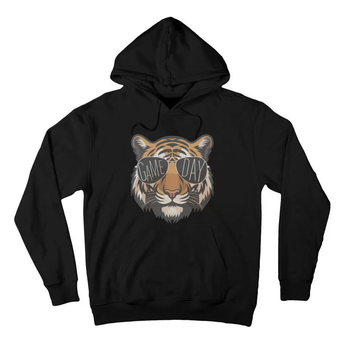 Tigers With Game Day Glasses Game Day Mascot Tall Hoodie