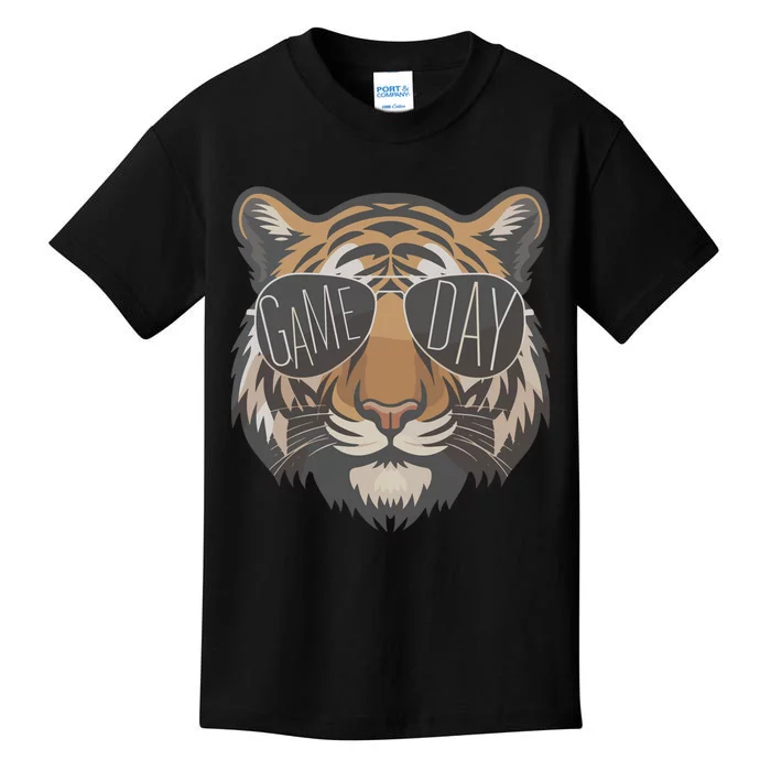 Tigers With Game Day Glasses Game Day Mascot Kids T-Shirt