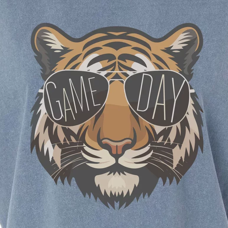 Tigers With Game Day Glasses Game Day Mascot Garment-Dyed Women's Muscle Tee