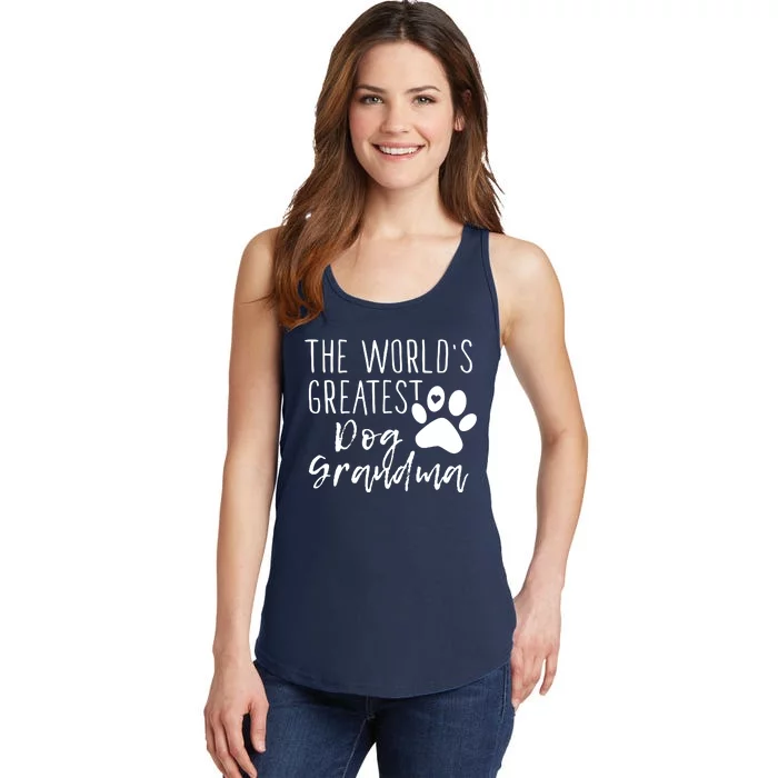 The WorldS Greatest Dog Grandma Ladies Essential Tank