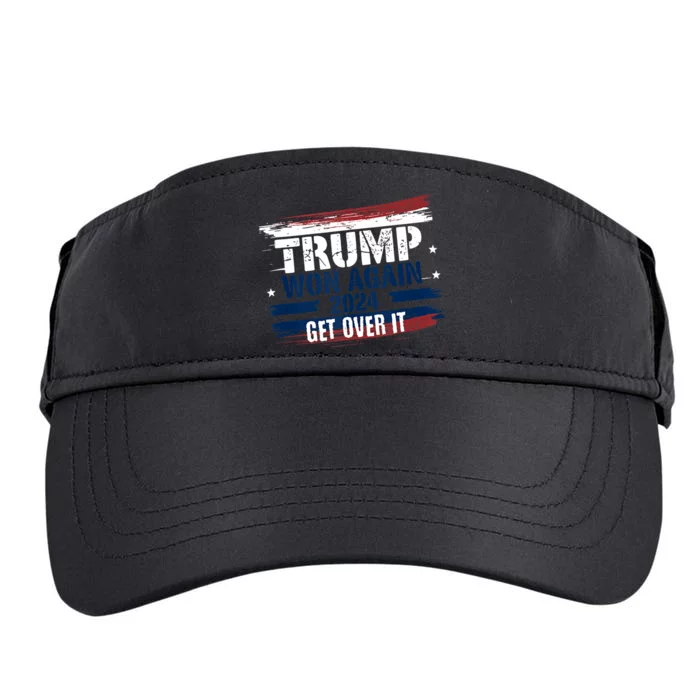 Trump Won Get Over It 2024 Donald Trump Won 2024 Adult Drive Performance Visor