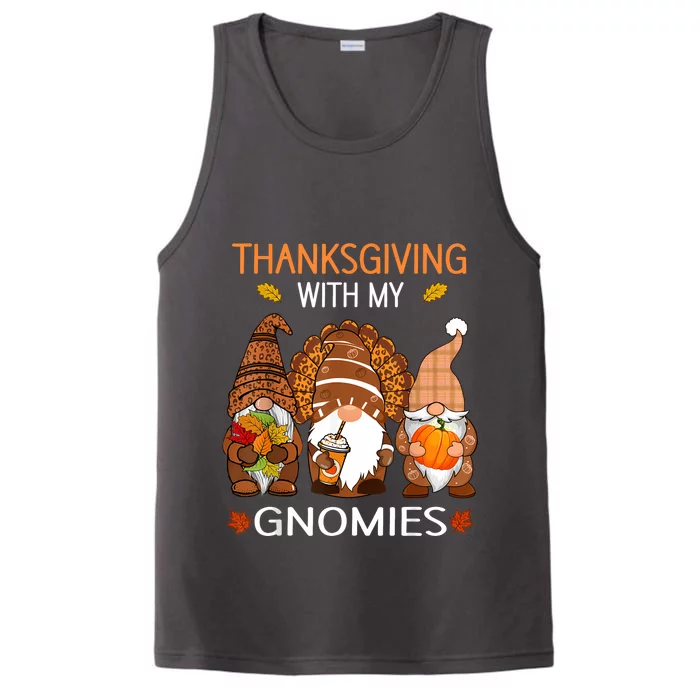 Thanksgiving Women Gnome Fall Leopard Turkey Performance Tank