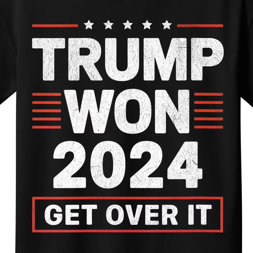 Trump Won Get Over It 2024 Kids T-Shirt