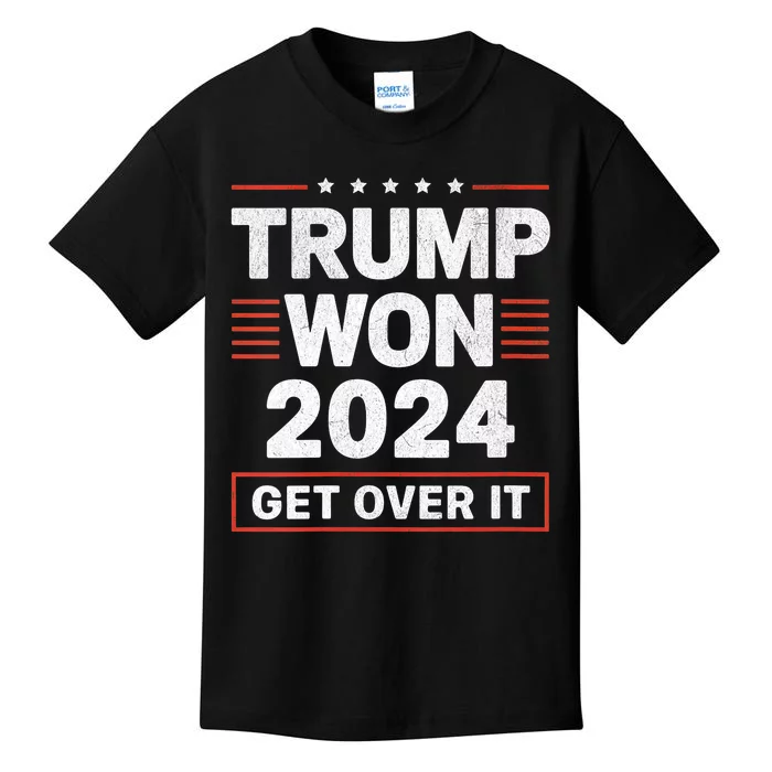 Trump Won Get Over It 2024 Kids T-Shirt