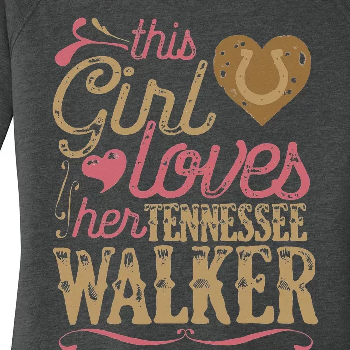 Tennessee Walker Horse Gift Tee Walking Women's Perfect Tri Tunic Long Sleeve Shirt