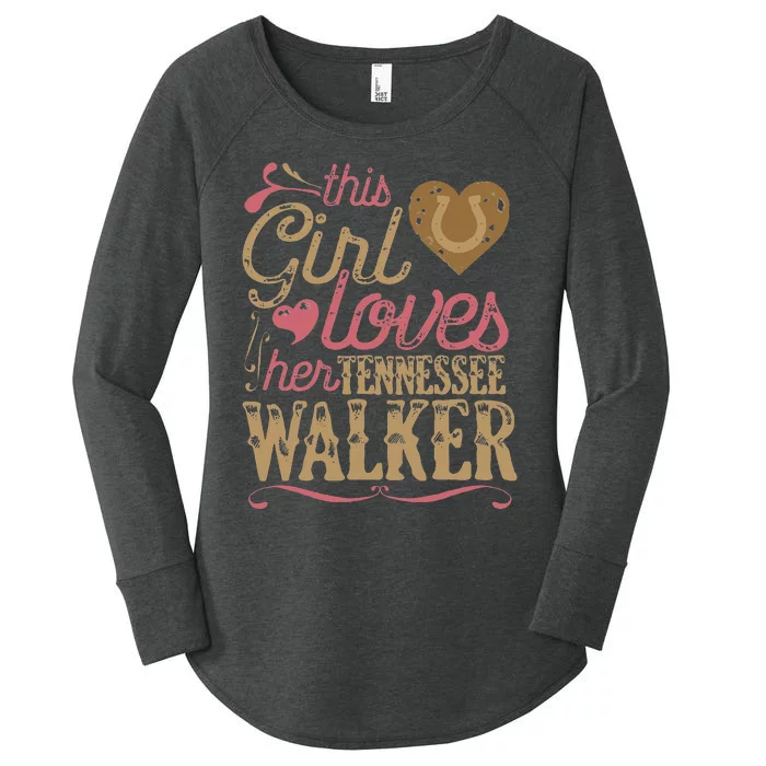 Tennessee Walker Horse Gift Tee Walking Women's Perfect Tri Tunic Long Sleeve Shirt