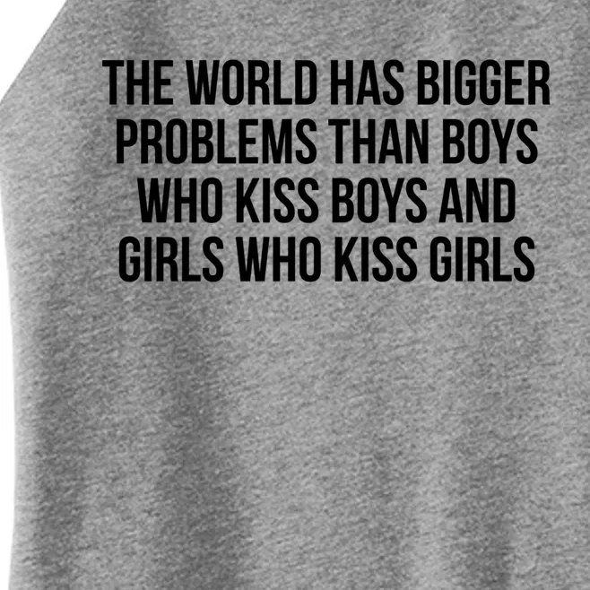 The World Has Bigger Problems Than Who Gift Women’s Perfect Tri Rocker Tank