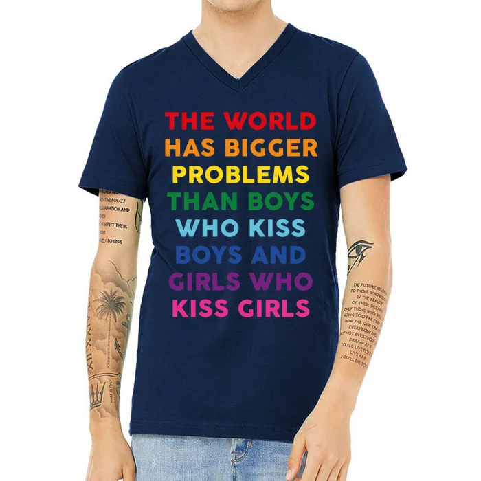 The World Has Bigger Problems V-Neck T-Shirt