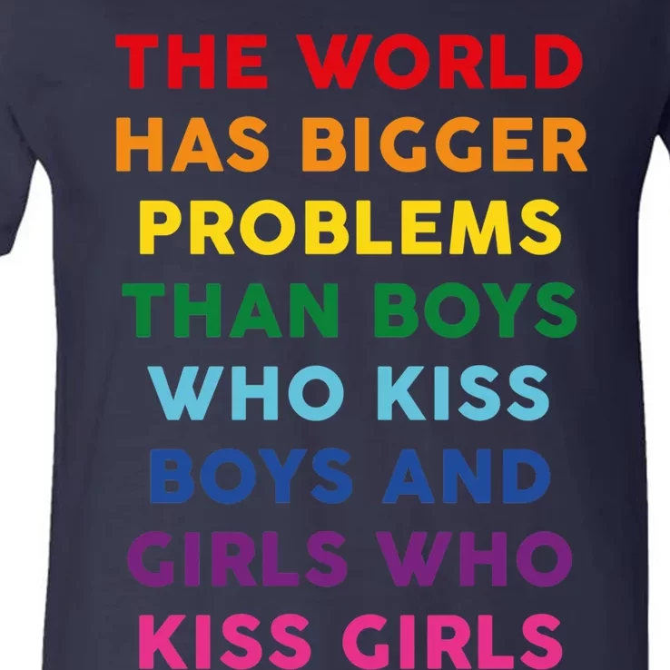 The World Has Bigger Problems V-Neck T-Shirt