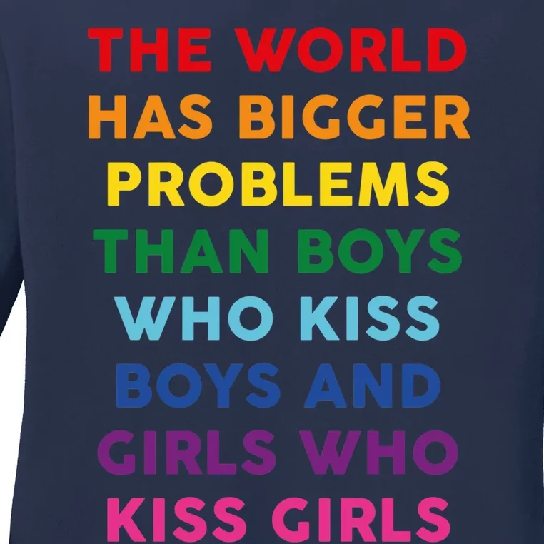 The World Has Bigger Problems Ladies Long Sleeve Shirt