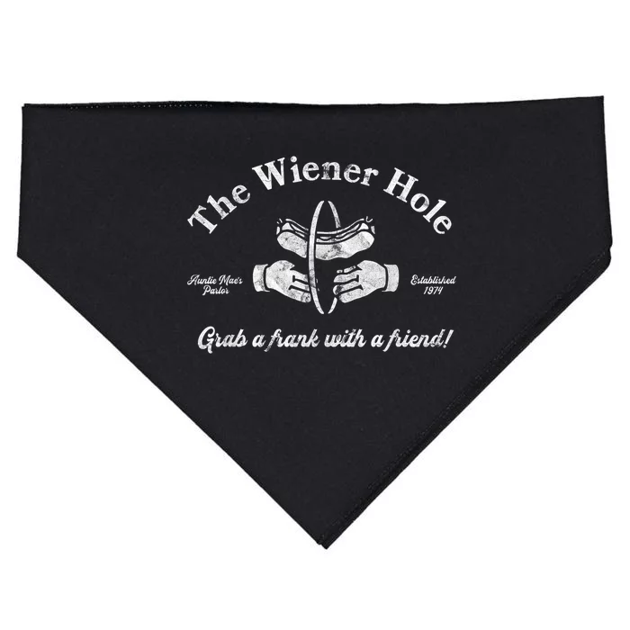 The Wiener Hole Grab A Frank With A Friend Funny Vintage USA-Made Doggie Bandana