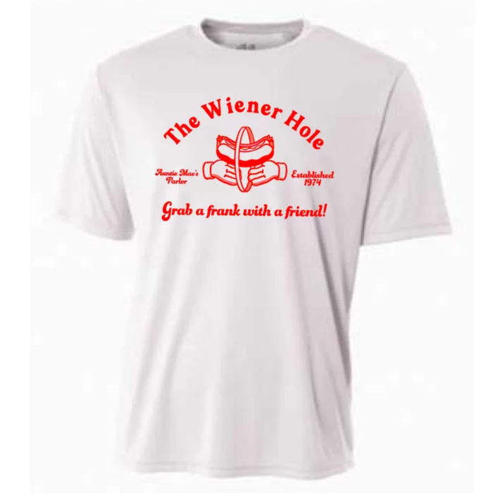 The Wiener Hole Grab A Frank With A Friend Cooling Performance Crew T-Shirt