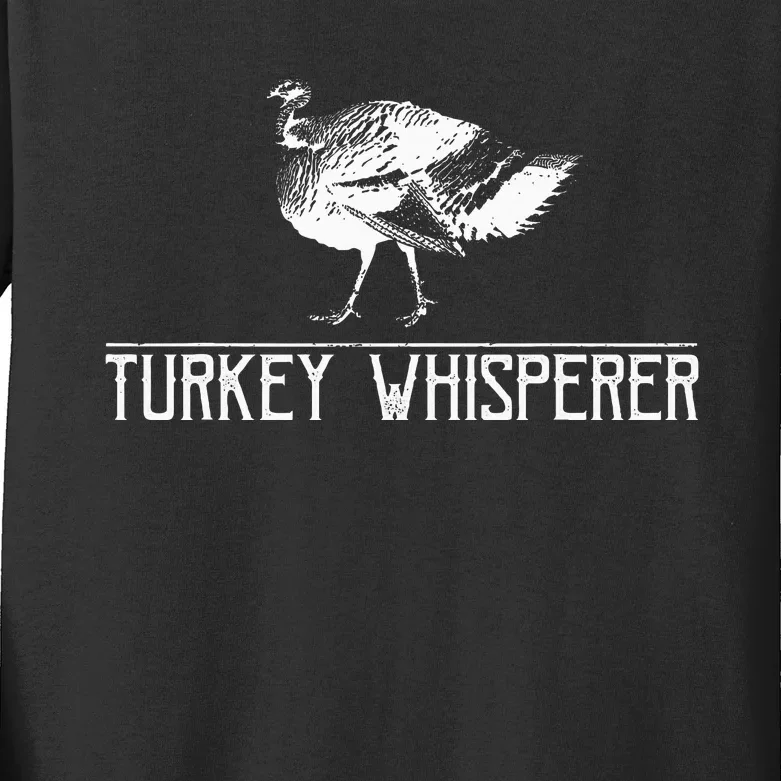 Turkey Whispererturkey Hunting Kids Long Sleeve Shirt