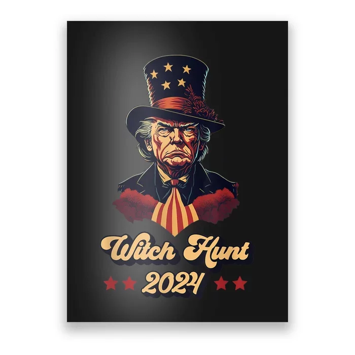 Trump Witch Hunt American Flag Take America Back 2024 Poster