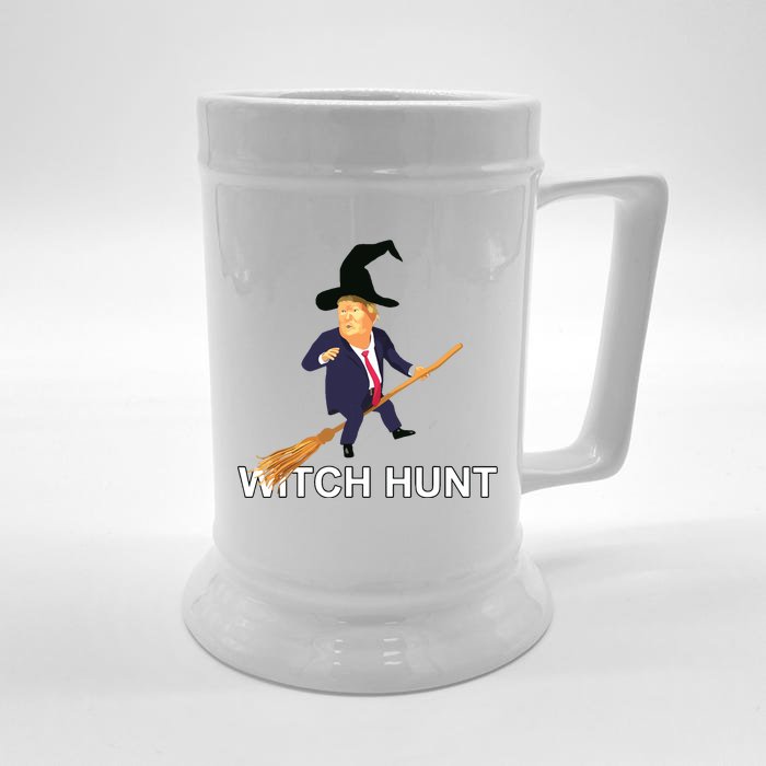 Trump Witch Hunt Funny Halloween Costume Front & Back Beer Stein