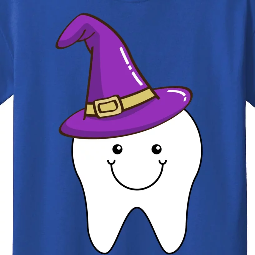 Tooth Witch Hat Dentist Dental Assistant Halloween Costume Gift Kids T-Shirt