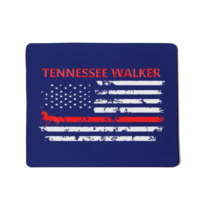 Tennessee Walker Horse With American Flag Mousepad