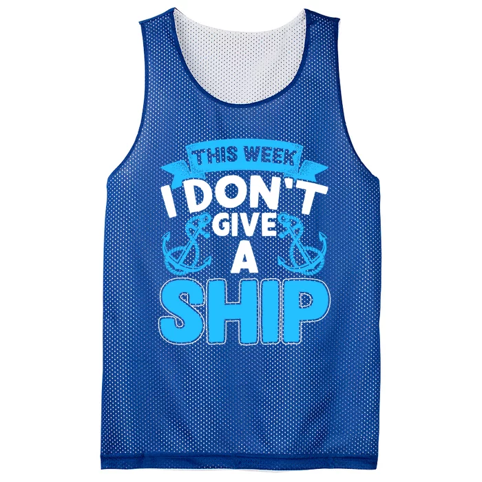 This Week I Dont Give A Ship Family Cruise Vacation Outfit Gift Mesh Reversible Basketball Jersey Tank