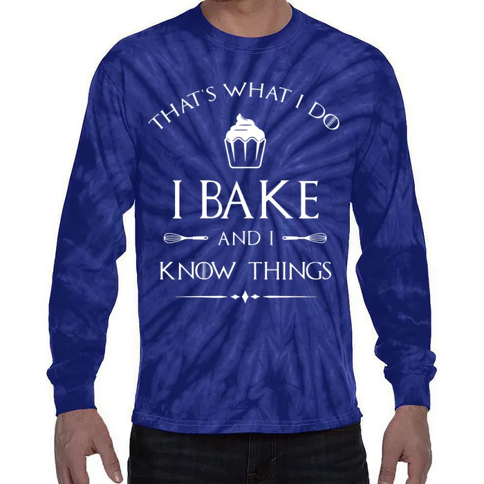 Thats What I Do I Cook And I Know Things Chef Tie-Dye Long Sleeve Shirt