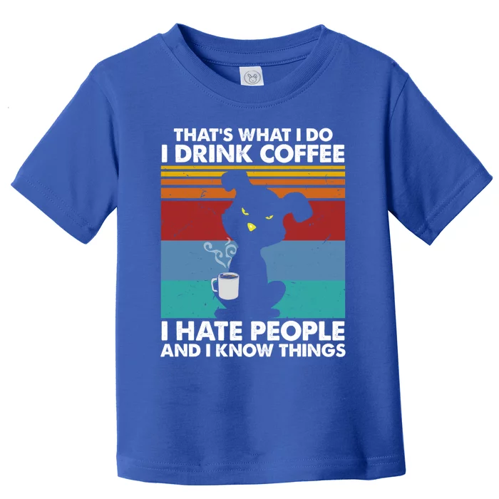 That's What I Do Coffee Hate People And Know Things Funny Gift Toddler T-Shirt