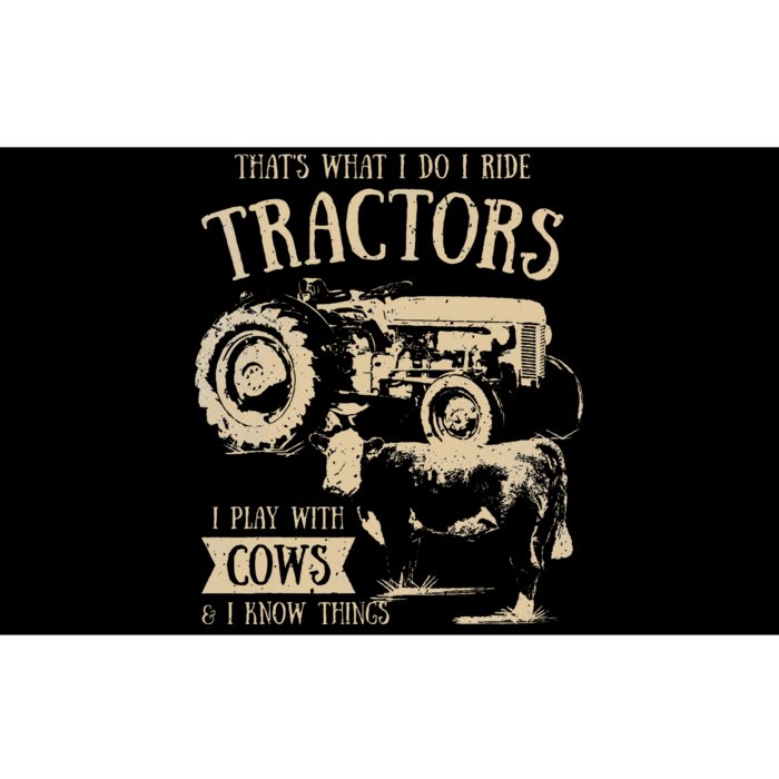 Thats What Ido I Ride Tractors Funny Farmer Cowboy Gift Optimized Bumper Sticker