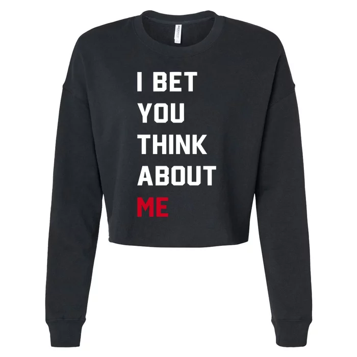 Taylor Wearing I Bet You Think About Me Cropped Pullover Crew