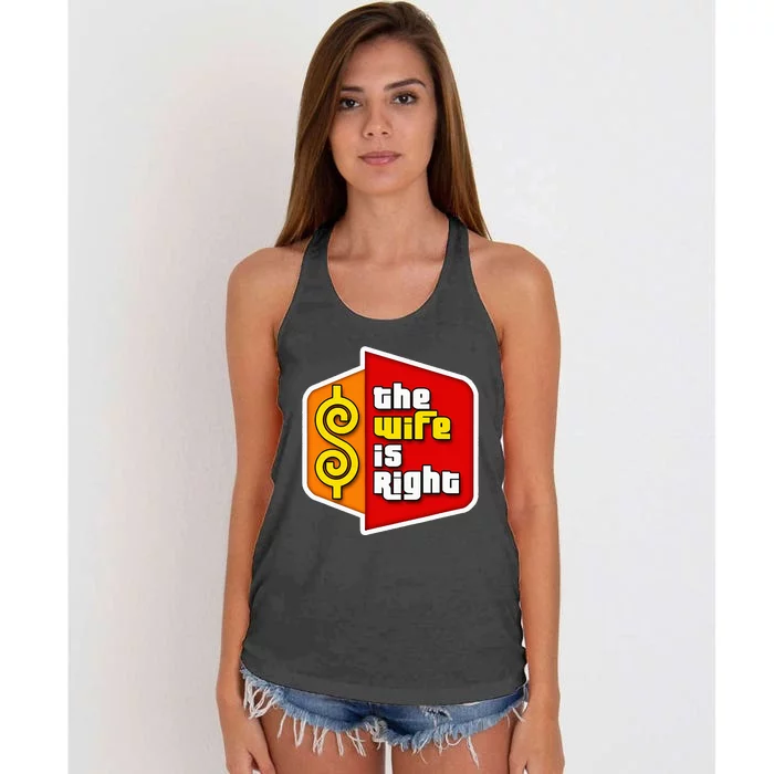 The Wife Is Right Women's Knotted Racerback Tank