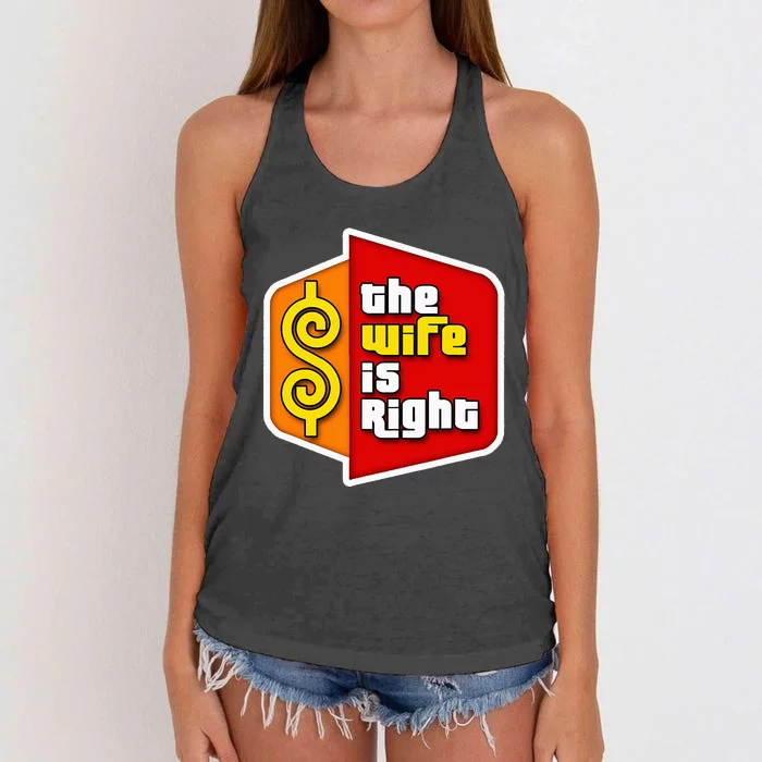 The Wife Is Right Women's Knotted Racerback Tank