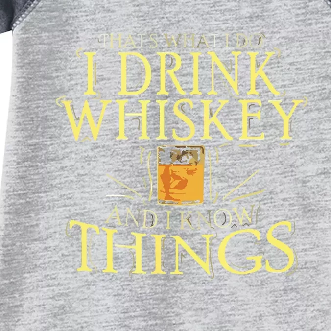 That Was I Do I Drink Whiskey And I Know Things Infant Baby Jersey Bodysuit