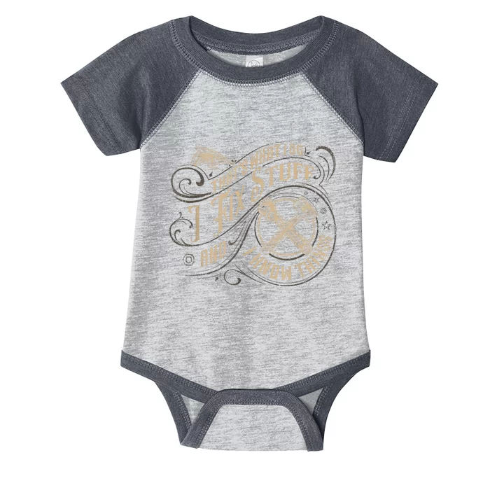 Thats What I Do I Fix Stuff And I Know Things Funny Men Infant Baby Jersey Bodysuit