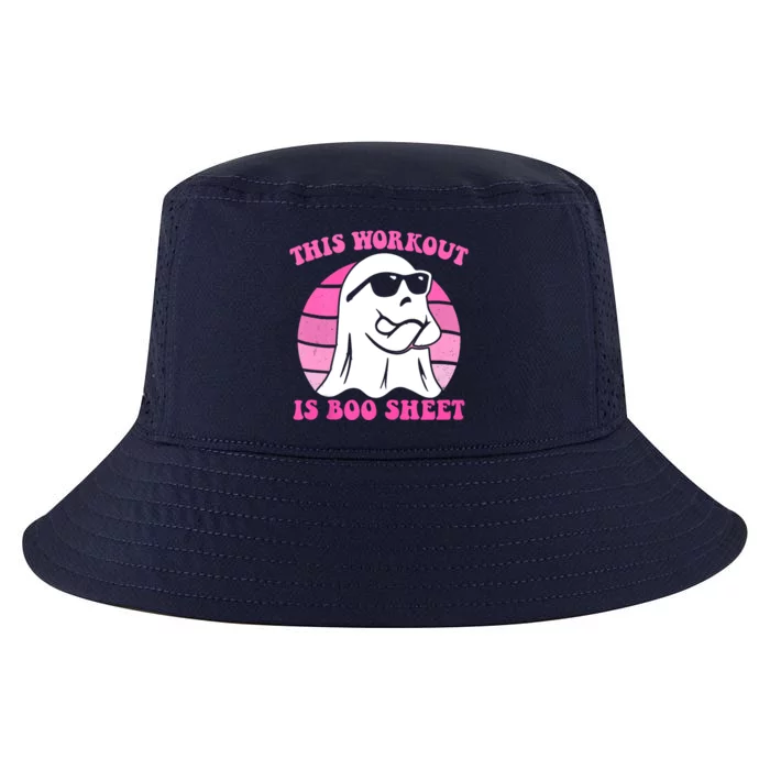 This Workout Is Boo Sheet Halloween Gym Ghost Groovy Pink Cool Comfort Performance Bucket Hat