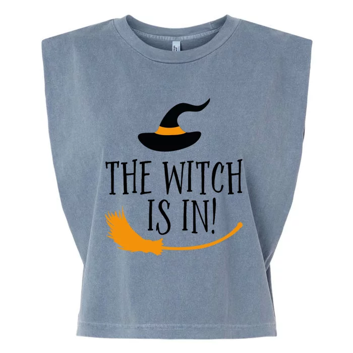 The Witch Is In Halloween Funny Boss Teacher Mom Wife Gift Garment-Dyed Women's Muscle Tee