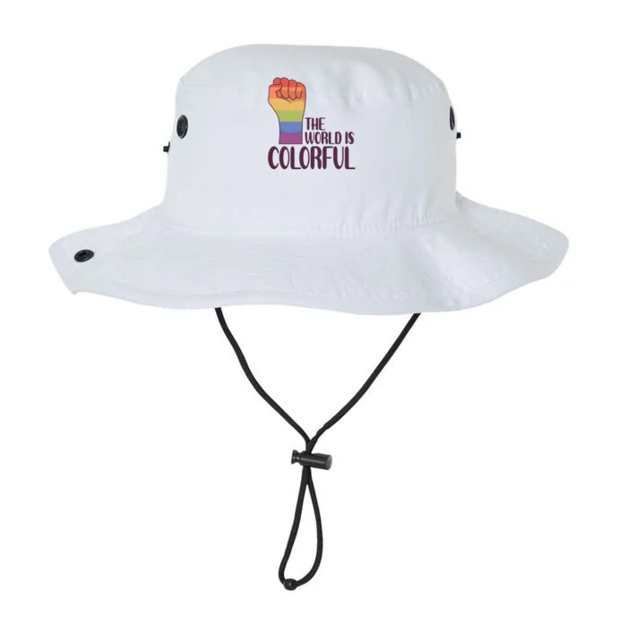 The World Is Colorful Gay Queer Couple Rainbow Lgbtq Pride Gift Legacy Cool Fit Booney Bucket Hat