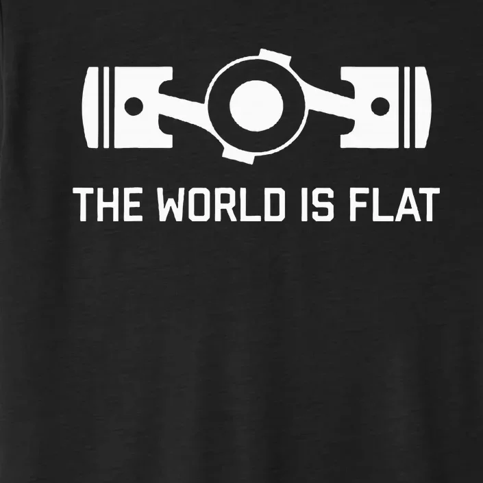 The World Is Flat Flat Four Boxer Engine Jdm Racecar ChromaSoft Performance T-Shirt