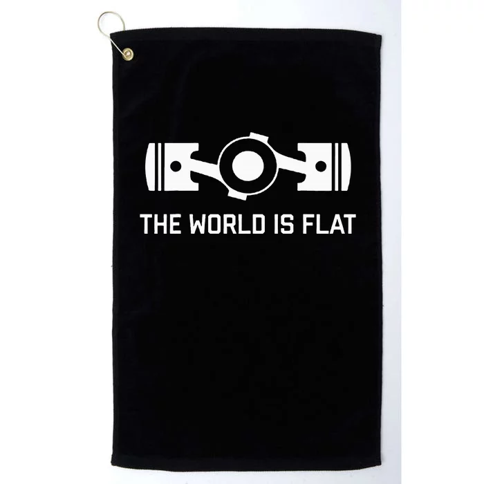 The World Is Flat Flat Four Boxer Engine Jdm Racecar Platinum Collection Golf Towel