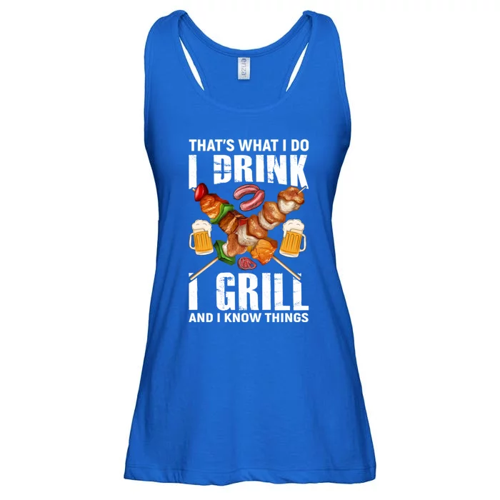 Thats What I Do I I Grill I Know Things Bbq Gift Beer Gift Ladies Essential Flowy Tank