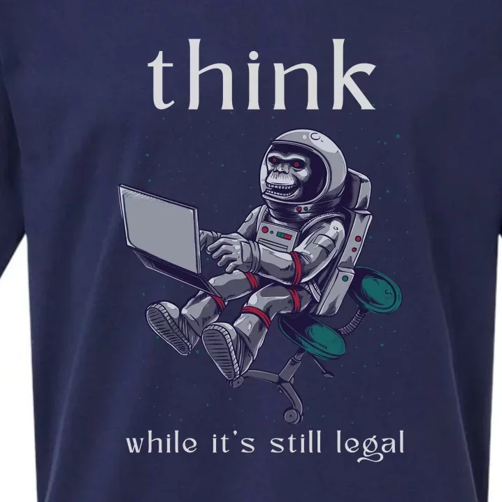 Think While It's Still Legal Anti Woke Cancel Culture Sueded Cloud Jersey T-Shirt