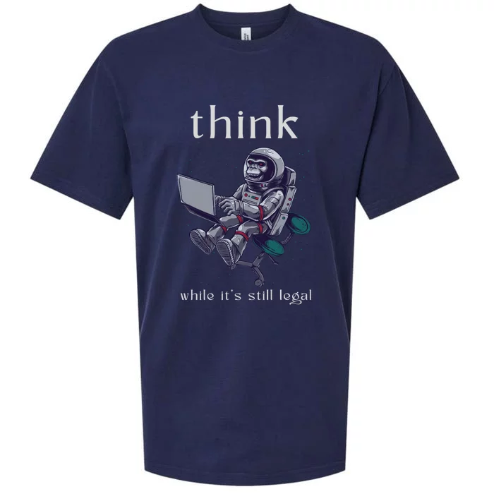 Think While It's Still Legal Anti Woke Cancel Culture Sueded Cloud Jersey T-Shirt