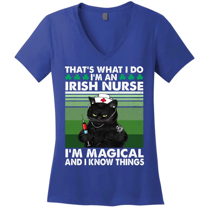 That's What I Do I'm An Irish Nurse I'm Magical Gift Women's V-Neck T-Shirt